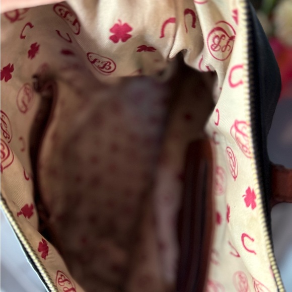 Lucky Brand Black Pebble Leather And Brown Tote Bag  With Shoulder Strap - Picture 6 of 8